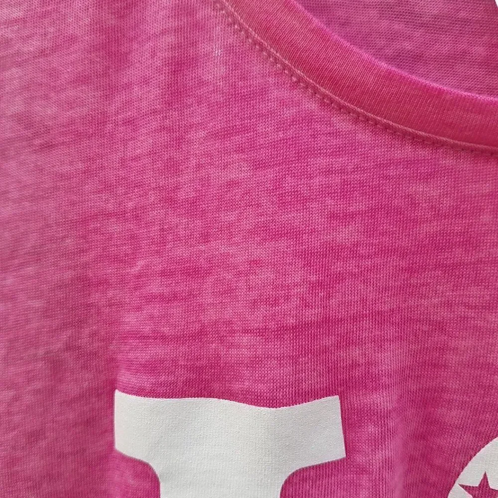 Juniors Medium 7/9 Tank Top Bright Pink Love Heart w/Stars NWOT - Picture 6 of 10